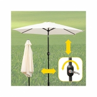 Umbrela de protectie solara pentru gradina, diametru de 2.7 m, crem, Vivo, PU27